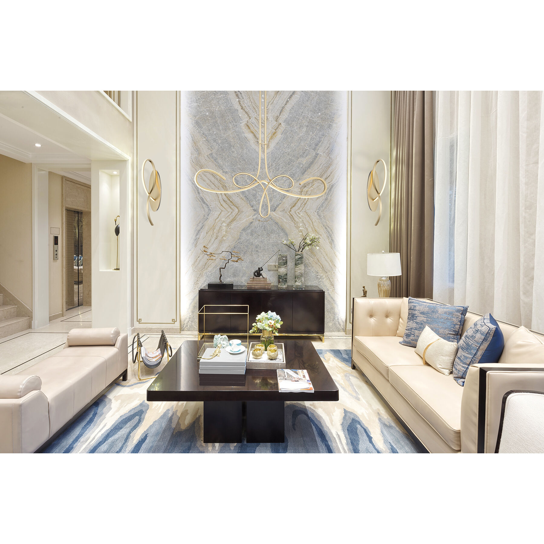 Astor LED 38 inch Soft Gold Island Light Ceiling Light